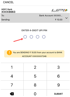 Transfer Money To Bank Account Number on PhonePe