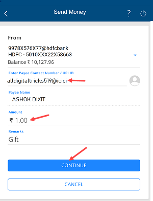 Send Money from HDFC account without UPI PIN
