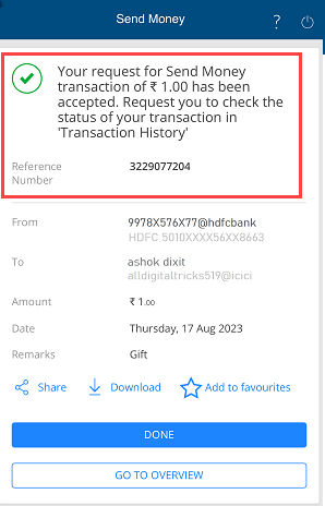 Send Money from HDFC account without UPI PIN