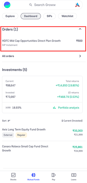 Start Mutual Fund SIP on Groww