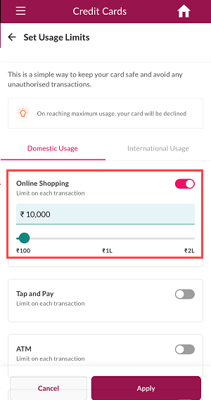 Activate Online Transactions for Axis Bank Credit Card