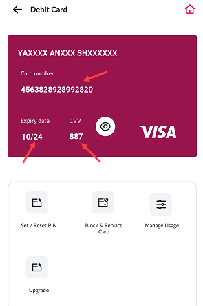 Check Axis Debit Card Number, CVV and Expiry Date online