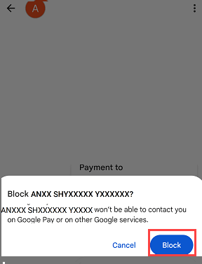 Block unblock UPI ID/Mobile Number on Google Pay