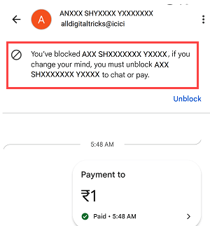 Block unblock UPI ID/Mobile Number on Google Pay