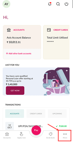 Link Aadhaar with Axis Bank Account