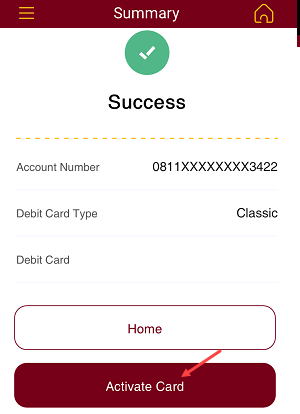 PNB Virtual debit card