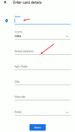 Google Pay add debit card credit card