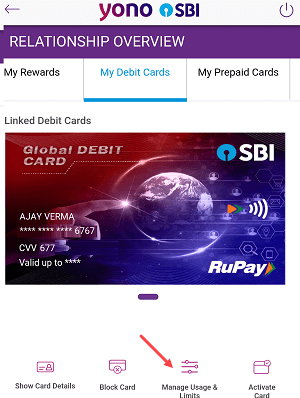 SBI Virtual ATM Debit Card With YONO SBI