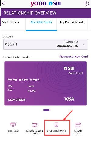 YONO SBI Generate ATM PIN Online