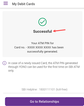 YONO SBI Generate ATM PIN Online