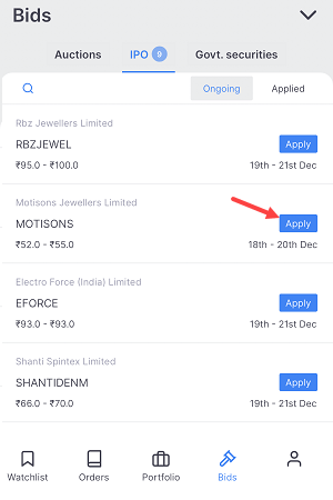 Apply IPO and create mandate