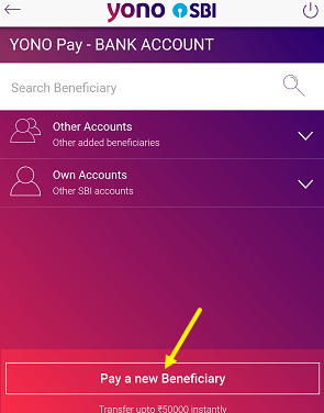Add Beneficiary YONO SBI