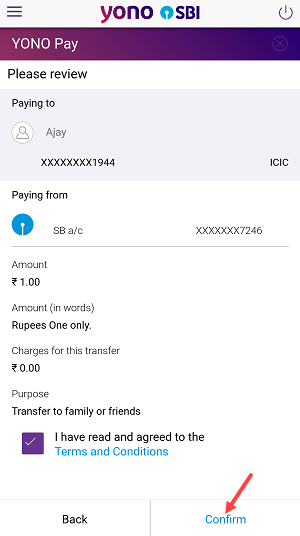 Add Beneficiary YONO SBI