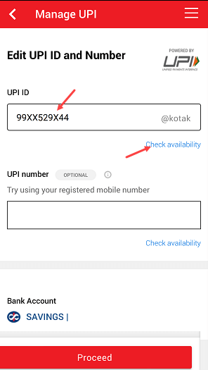 Create Kotak Bank UPI ID on Mobile Banking
