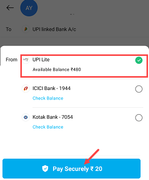 Paytm UPI Lite