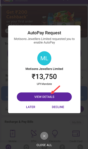Approve IPO Mandate PhonePe