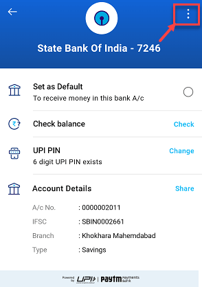 Paytm unlink remove bank account