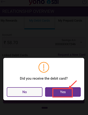 Activate SBI ATM Debit Card on YONO SBI App