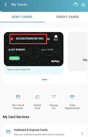 Bank of India (BOI) Debit Card number cvv and expiry