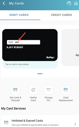 Bank of India (BOI) Debit Card number cvv and expiry