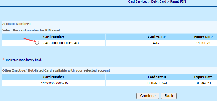 Bank of India (BOI) Online ATM PIN Generation