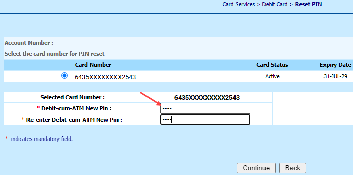 Bank of India (BOI) Online ATM PIN Generation