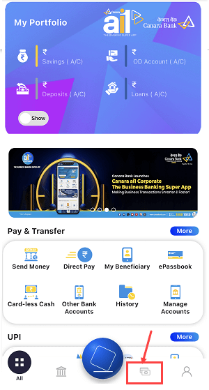 Check Canara Bank Debit Card Number, Expiry Date & CVV Online on Mobile Banking