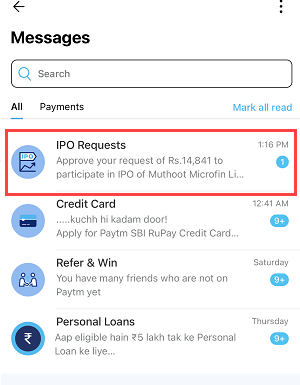 IPO Mandate Paytm