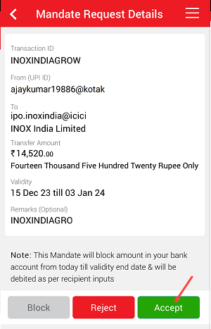 Approve IPO Mandate on Kotak Mobile Banking