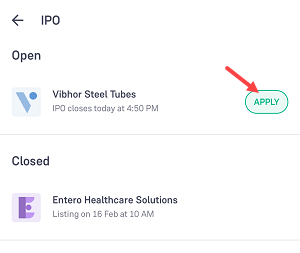 Apply IPO on Groww App