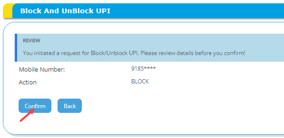 Block Unblock Canara Bank UPI Transfer