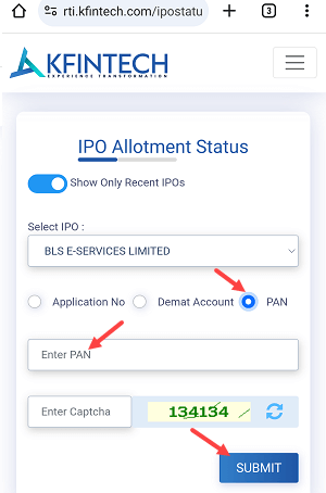 Ipo status check online