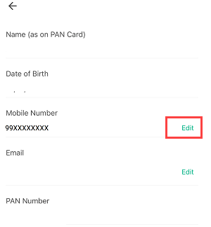 Change / Update Groww Demat Account Registered Mobile Number Online
