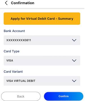 Canara Create Apply Virtual Debit Card