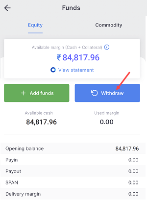 Zerodha Instant Withdrawal