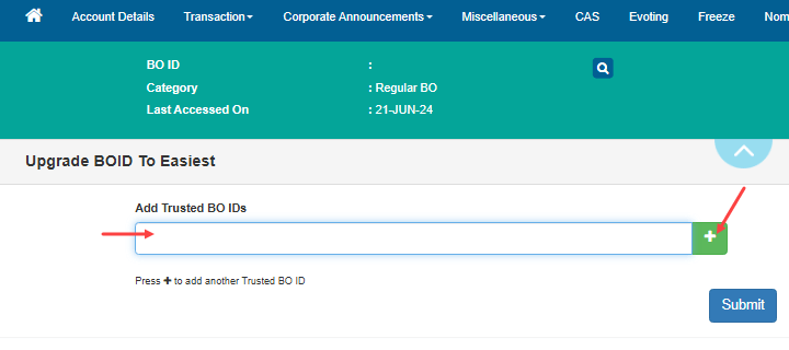 Upgrade BOID From CDSL Easi Account To Easiest 