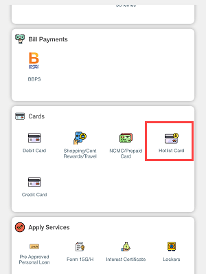 Block Your Central Bank of India Debit Card Permanently