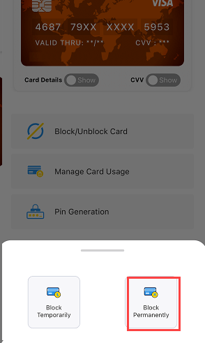 Permanently Block Canara Bank ATM/Debit Card Online from Mobile Banking