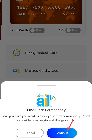 Permanently Block Canara Bank ATM/Debit Card Online from Mobile Banking