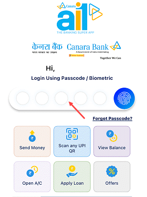 Canara mobile banking login