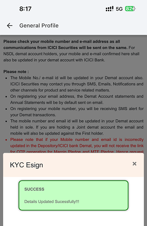 Change/Update Your ICICI Direct Registered Email ID