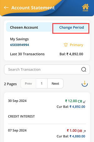 Download Your Indian Bank Account Last 3 Months Statement