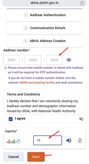 Create Abha Card Online Using an Aadhaar Card