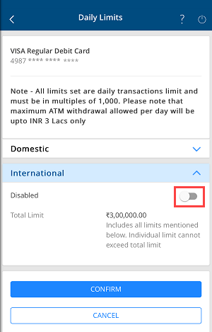 Activate International Online Transactions for HDFC Debit Card