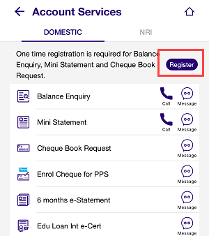 SBI Missed Call Banking
