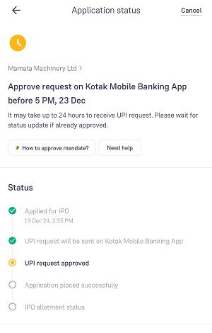 How To Approve IPO Mandate on Kotak Mobile Banking Lite App