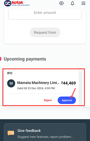 How To Approve IPO Mandate on Kotak Mobile Banking Lite App