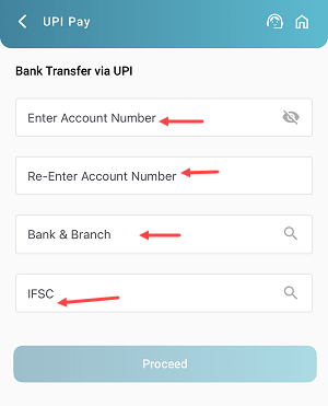 UPI Money Transfer on Bank of India (BOI) Mobile Banking