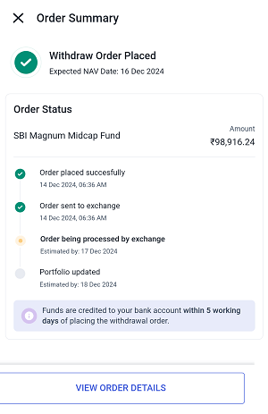 Withdraw/Sell Mutual Funds from Angel One Demat Account