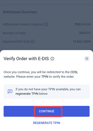 Withdraw/Sell Mutual Funds from Angel One Demat Account